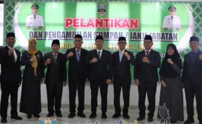 Tujuh Pejabat Tinggi Pratama Dilantik Bupati Dedi Irawan