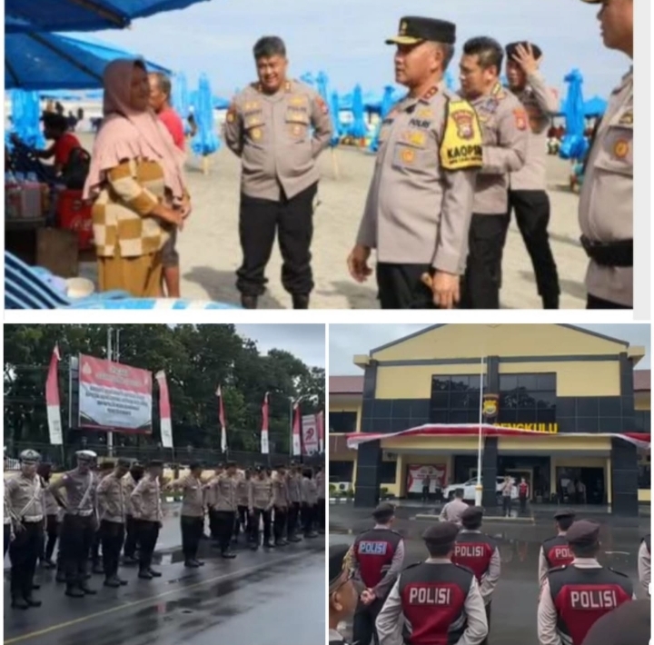 Pastikan Aman, Selama Hari liburan NATAL Dan Tahun Baru,Kapolda Bengkulu Menggelar Patroli di setiap titik Keramaian.