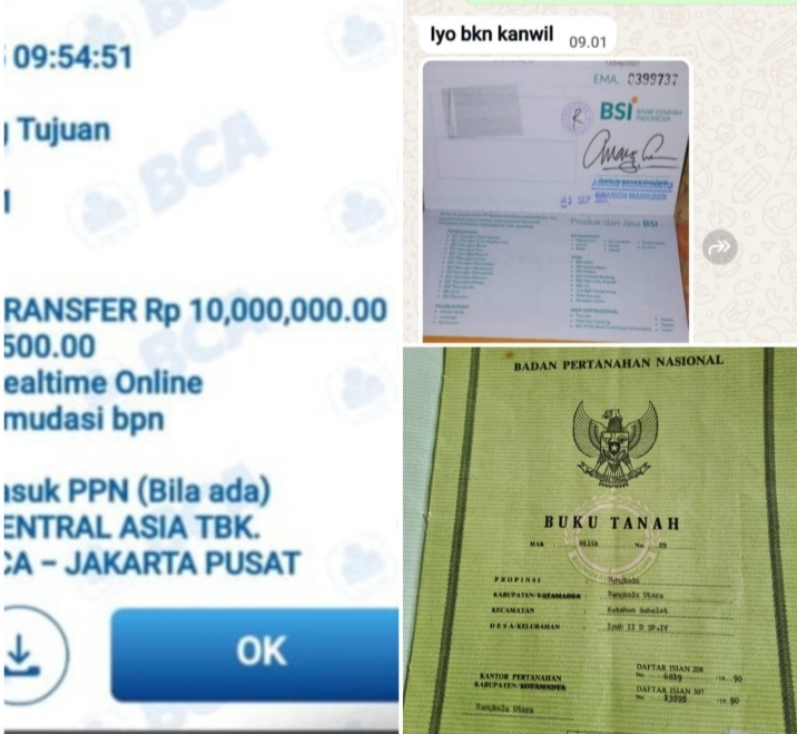 Oknum Pegawai Kanwil BPN Bengkulu Diduga Lakukan Pungli Hingga 10 juta, Penentuan Titik Koordinat Tanah Bersertifikat
