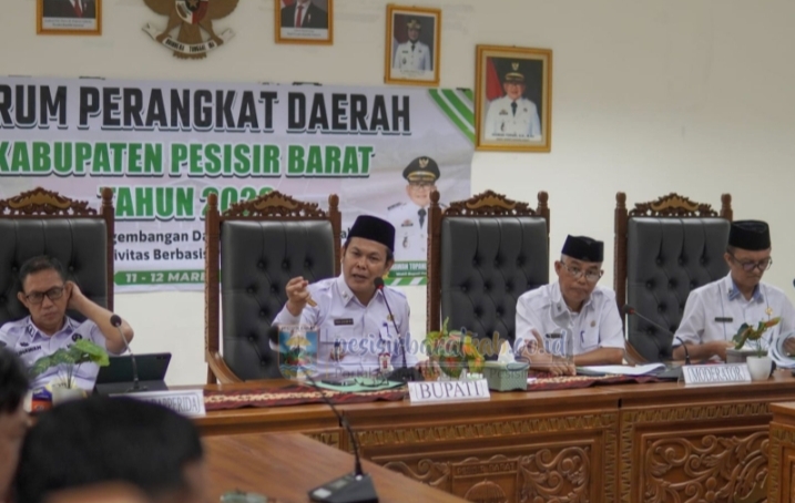 Dalam Rangka Penyusunan Renja, Pemkab Pesisir Barat Gelar Forum Perangkat Daerah