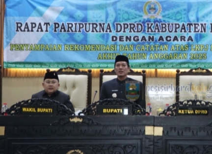 Bupati Pesisir Barat Sampaikan Rekomendasi dan Catatan atas LKPJ