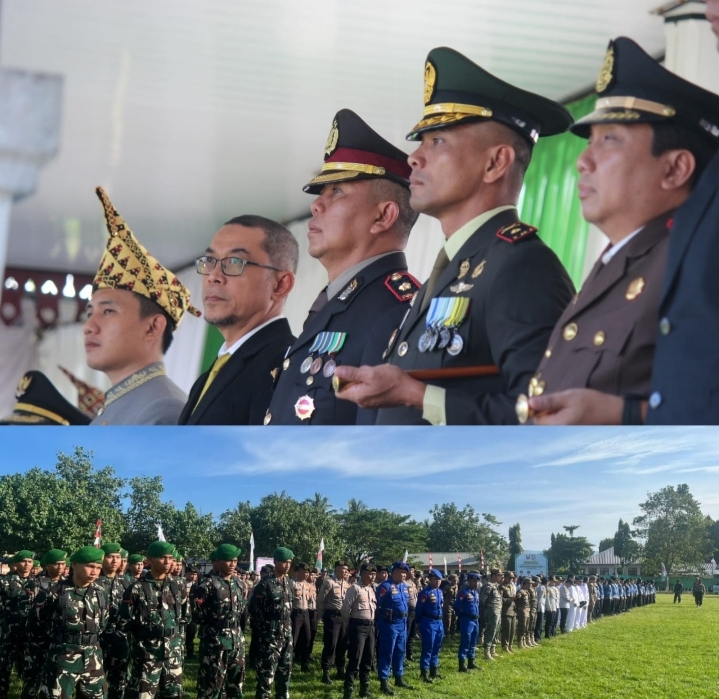 Polres Pesisir Barat Ikut Serta Dalam Upacara HUT Ke-13