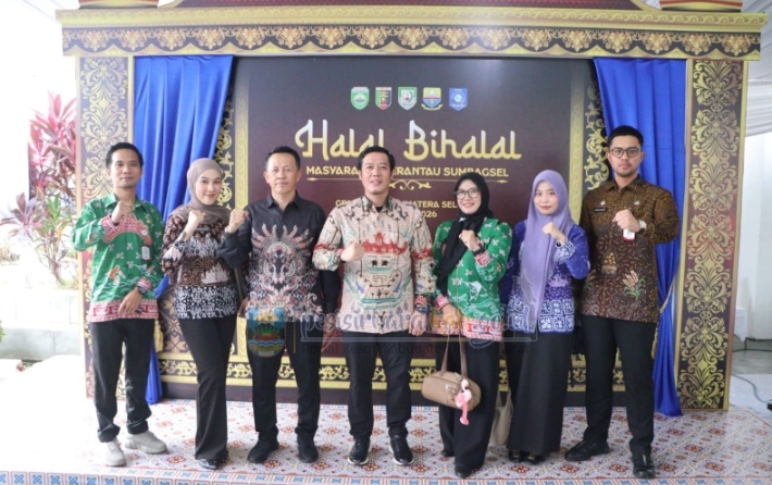 Bupati Pesisir Barat Hadiri Halal Bihalal Perantau Sumbagsel di Rumah Dinas Gubernur Sumatera Selatan
