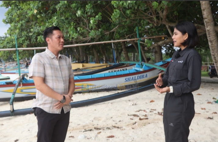 Ekspos Destinasi Wisata Labuhan Jukung, TV Trans 7 Wawancarai Bupati Pesisir Barat