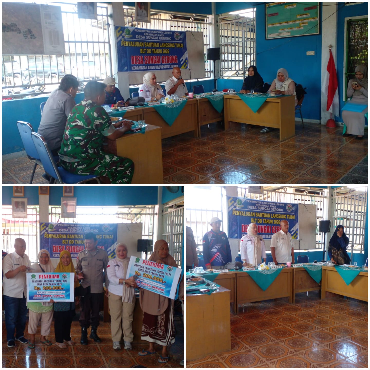 20 KPM Desa Sungai Gerong  Terima BLT-DD