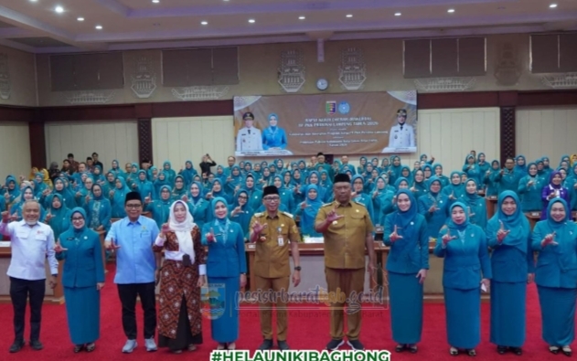 Ketua Tim Penggerak PKK Kabupaten Pesisir Barat, Hadiri Rakerda TP PKK Provinsi Lampung 