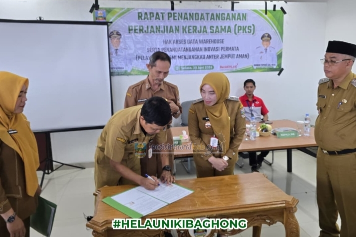 Perkuat Kualitas Layanan Publik, Pemkab Pesisir Barat Teken Perjanjian Kerjasama DWH dan PERMATA