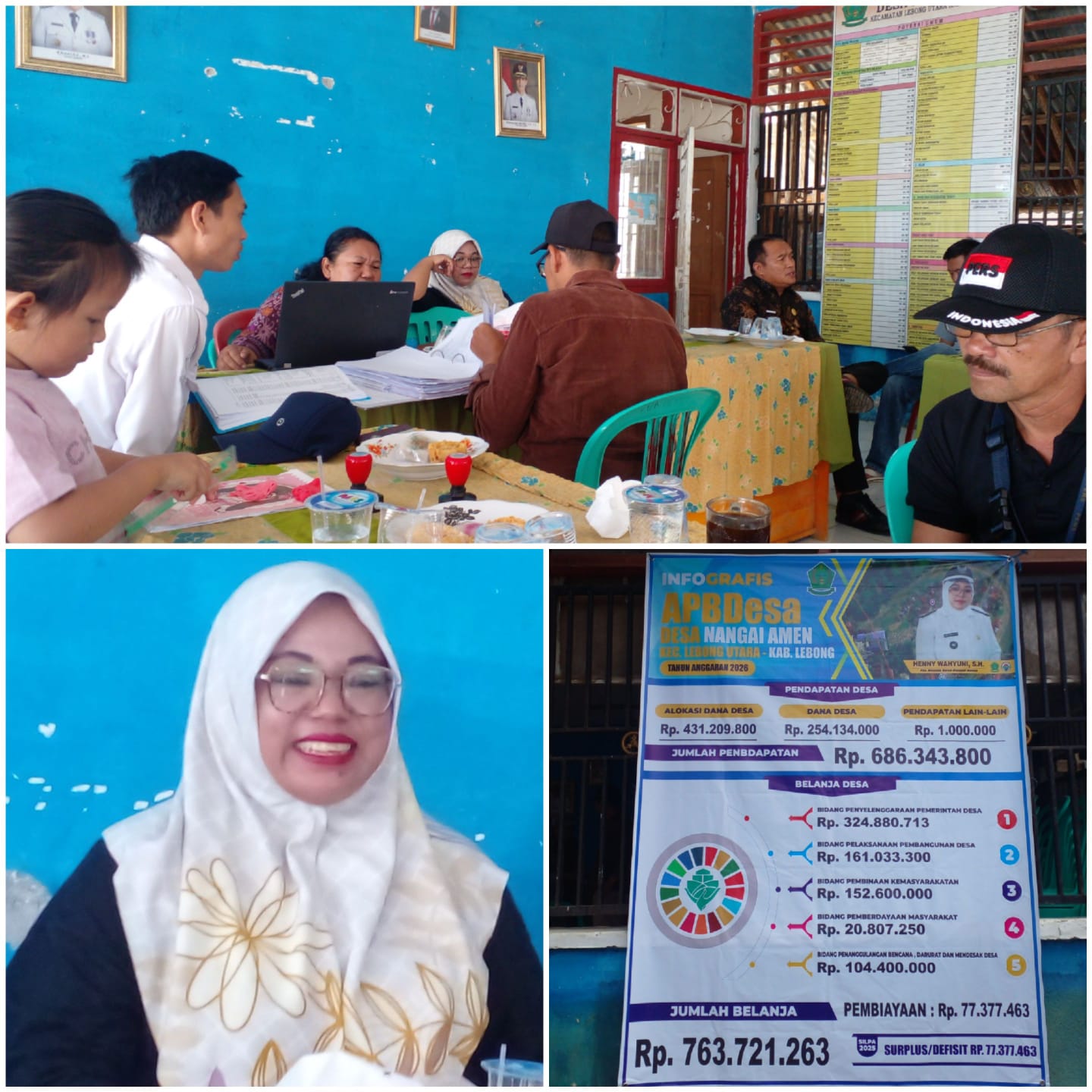 Tim Kecamatan, Monitoring dan Evaluasi Administrasi Dana Desa Tahap 1 di Nangai Amen