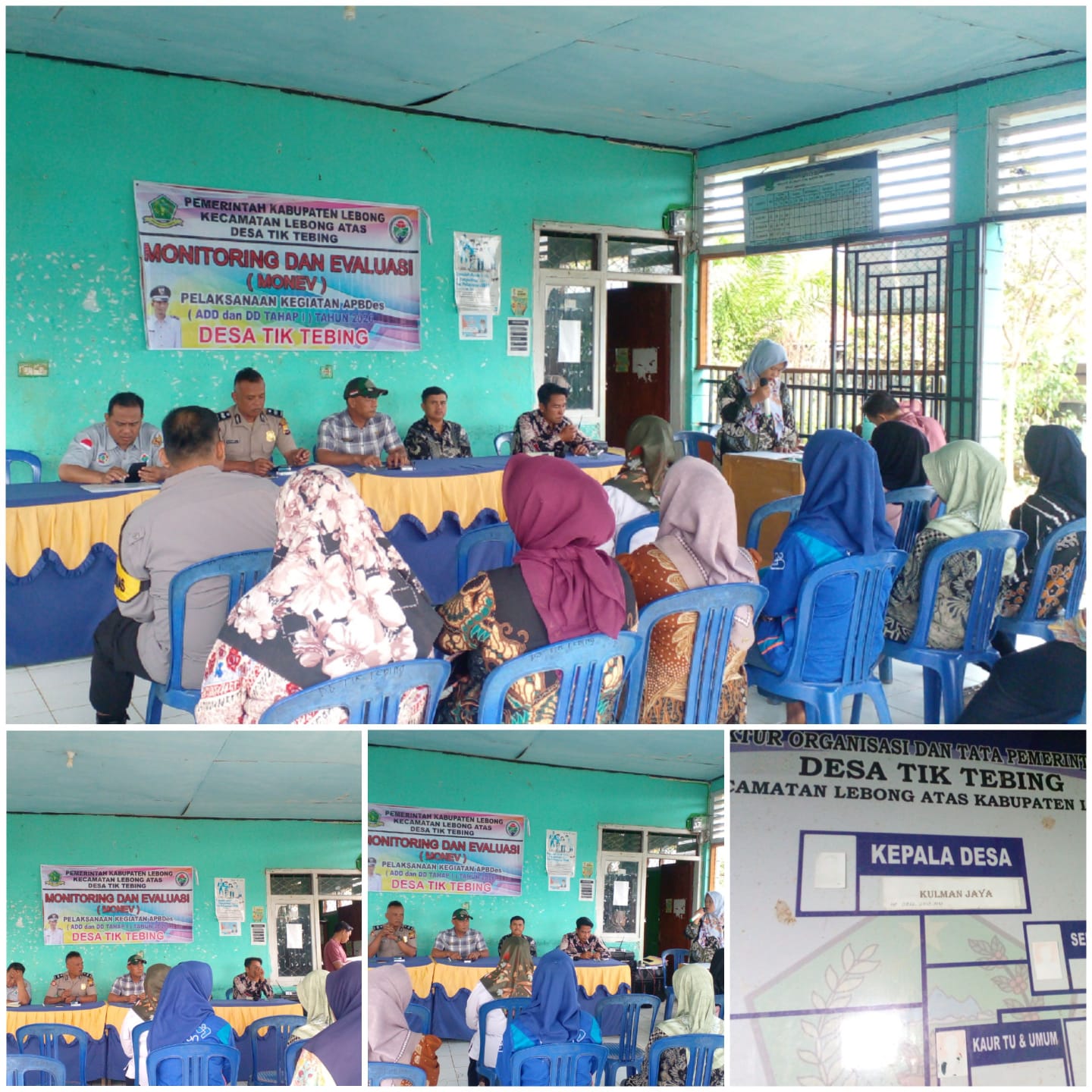 Camat Lebong Atas Arpan Santoso Pimpin Monitoring & Evaluasi DD Tahap l Desa Tik Tebing TA 2026