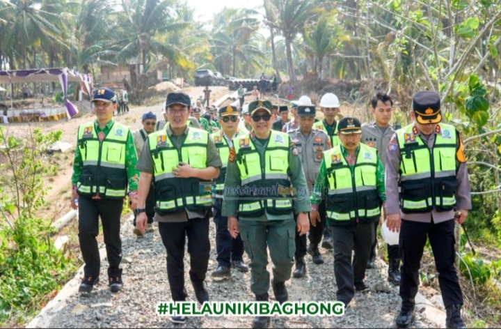 Peletakan Batu Pertama Jembatan Gantung Way Pemerihan, Pemkab Pesibar Tunjukkan Komitmennya