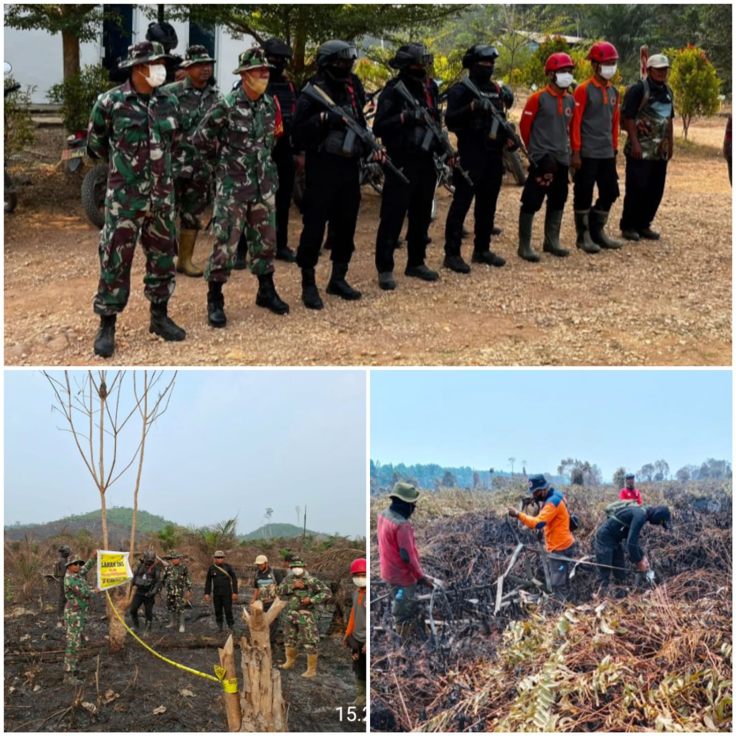 Pantau Karhutla, Satbrimob Polda Jambi Bersama Instansi Terkait Patroli Kawasan Konservasi Gajah di Tebo