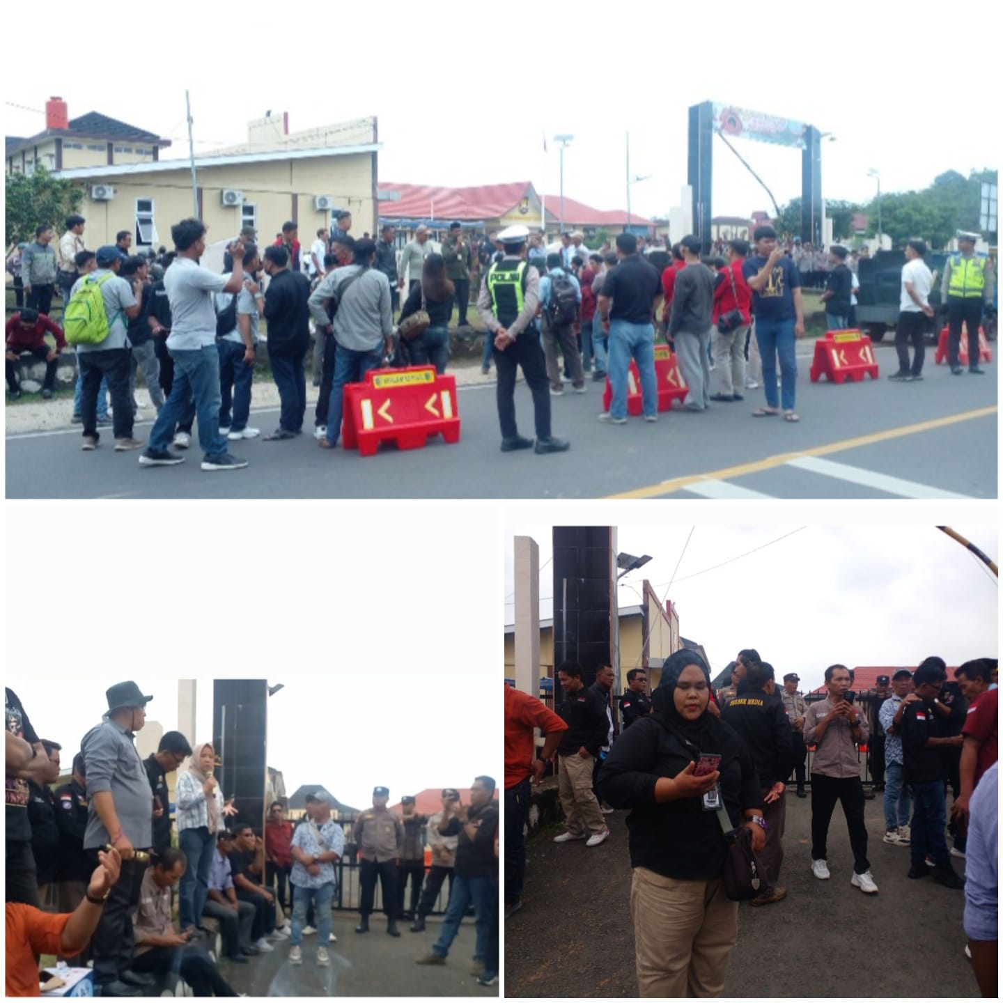 Puluhan LSM & Awak media Gelar Aksi Damai Solidaritas Sesama Teman di Polres Benteng.Kuasa Hukum ND Buka peluang Restorative Justice
