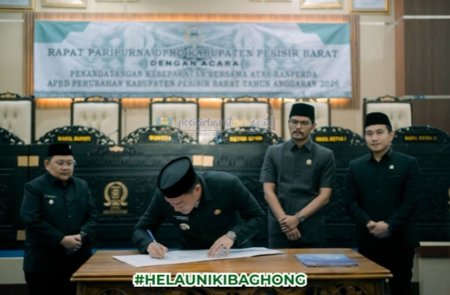 APBD Perubahan Pesisir Barat disetujui