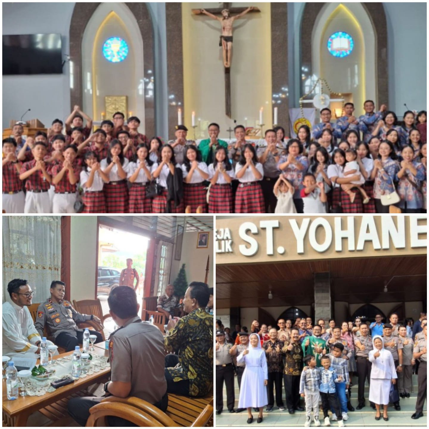 Wakapolda Bengkulu Laksanakan Minggu Kasih di Gereja Katolik ST.Yohanes Bengkulu : Wujud Polri Humanis dan Dekat dengan Umat