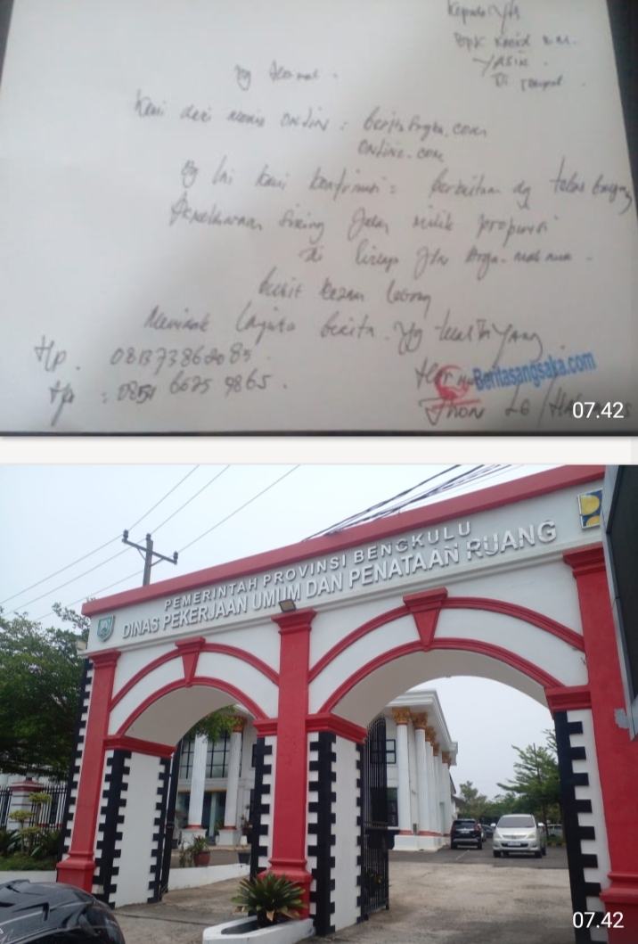 Miris: Upaya Konfirmasi Tim Media Terhalang, Pemeliharaan Jalan Provinsi di Bengkulu Dipertanyakan