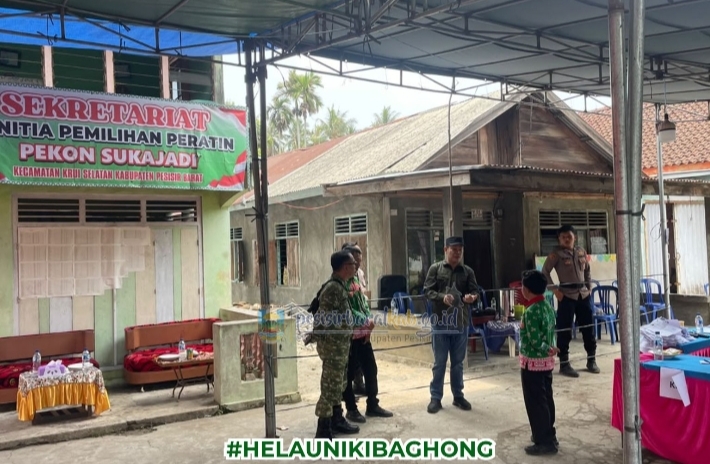 Sekda Pesisir Barat Tinjau Pelaksanaan Pilpratin